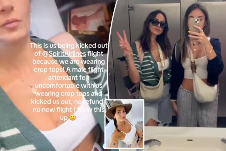 T-shirt-wearing passengers claim 'sexist' flight attendant kicked them off Spirit Airlines plane: 'Treated like a criminal'


